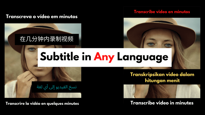 subtitle video in any language